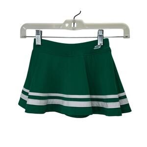 Skechers Sport Tennis Skirt Skort 2T Girls Green White Stripe Pickleball Cheer